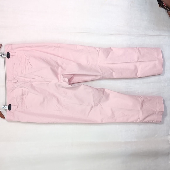 Land's End Rose Pink Mid Rise Slim Leg Cotton Pant Size 14 Tall - Picture 5 of 6